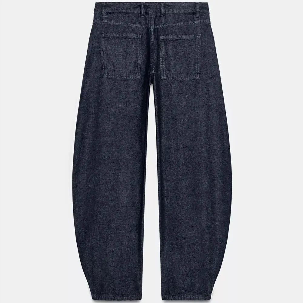 ZARA ZW COLLECTION MID-RISE BALLOON JEANS